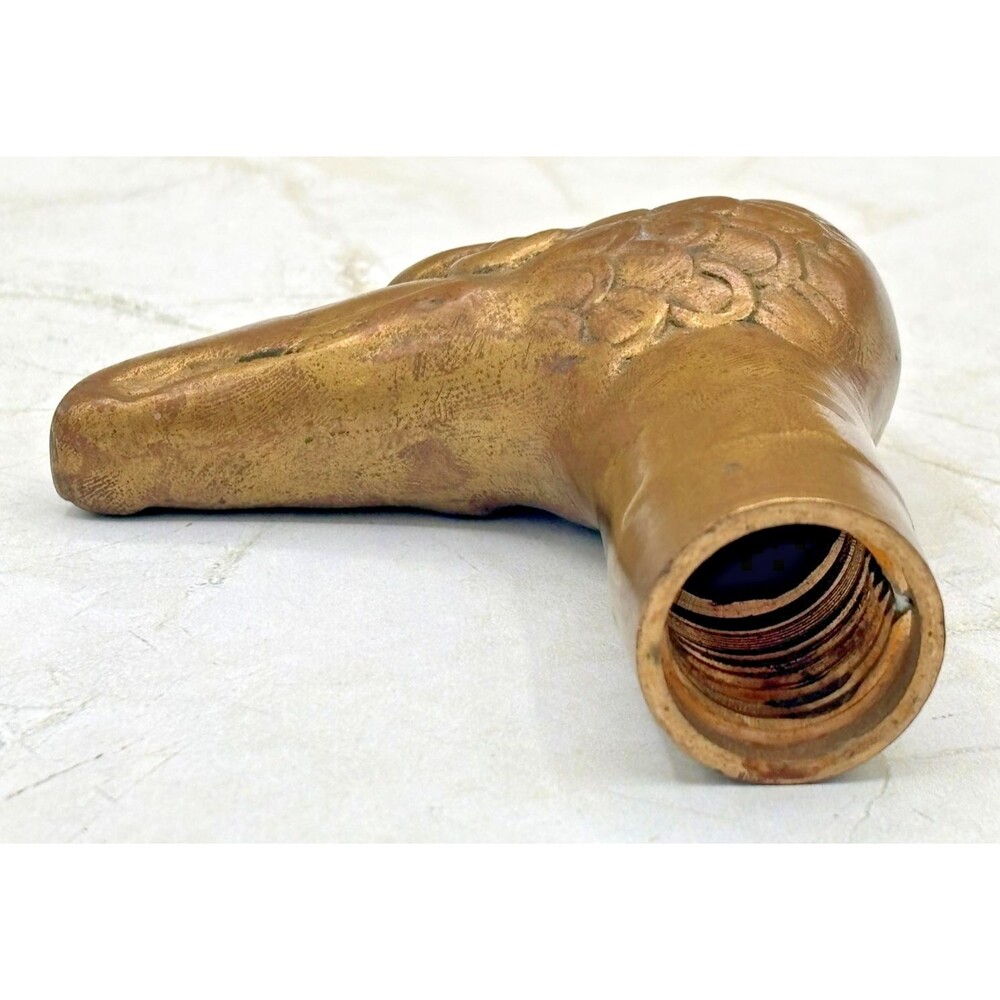 Vintage Brass Eagle Head Statue Walking Stick Cane Handle Top Topper Screw EUC - Picture 3 of 14